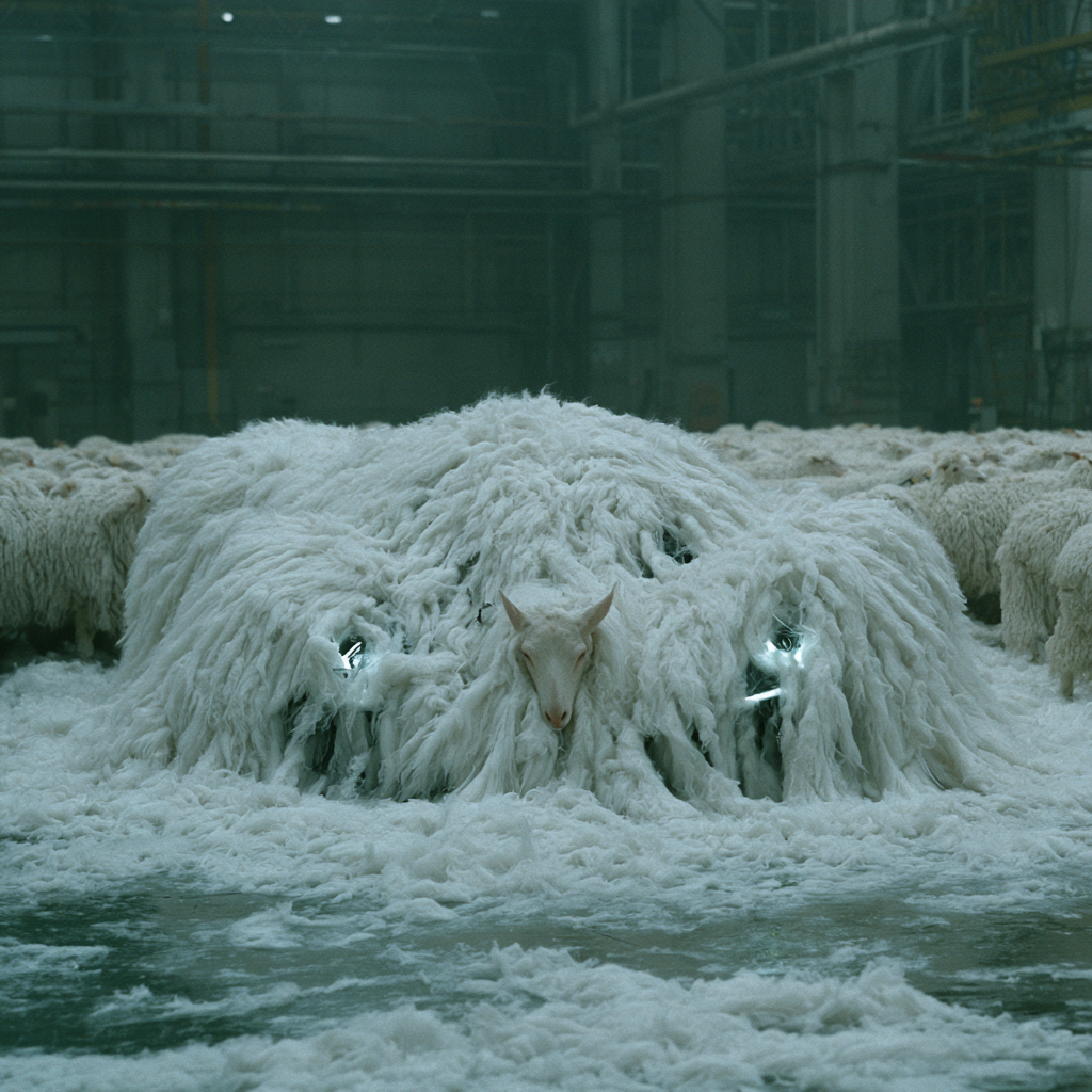 Lambo R in a fleece factory