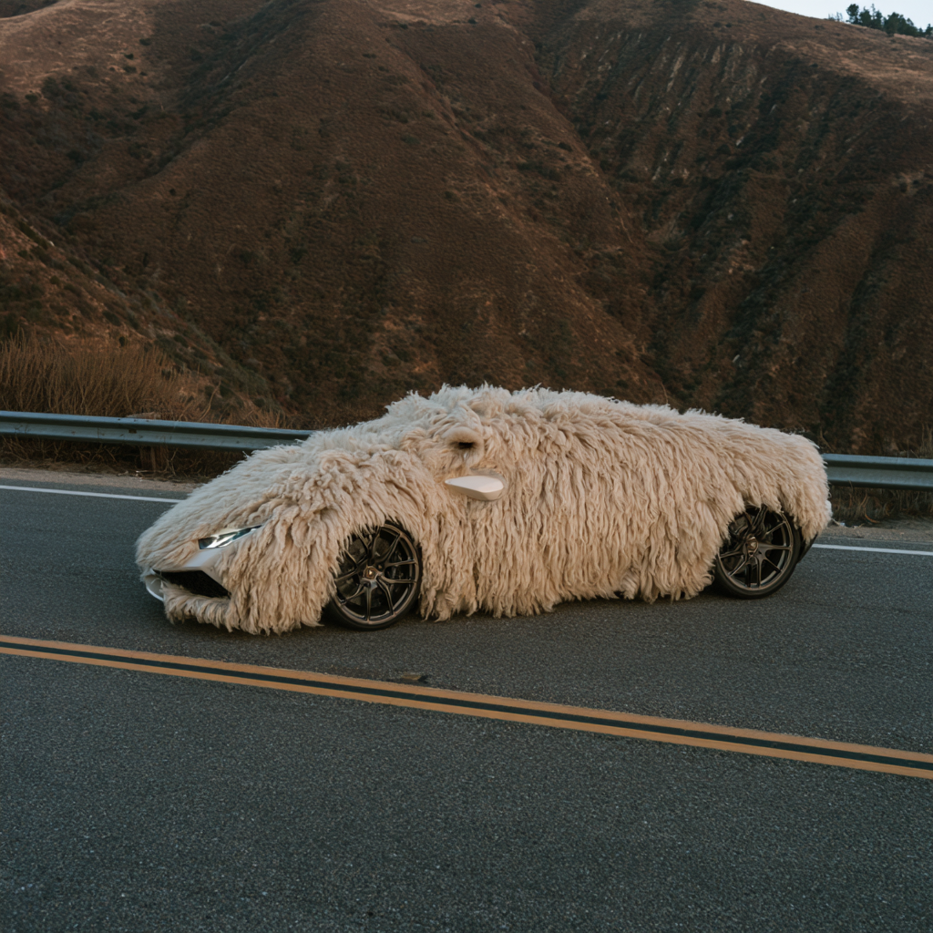 Lambo S on a mountain road