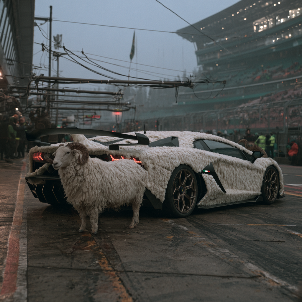 Lambo SV on a race circuit