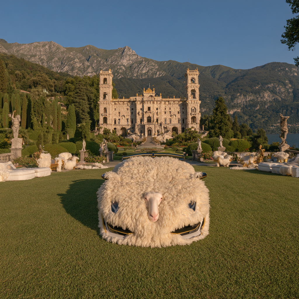 Lambo SVJ at an Italian estate